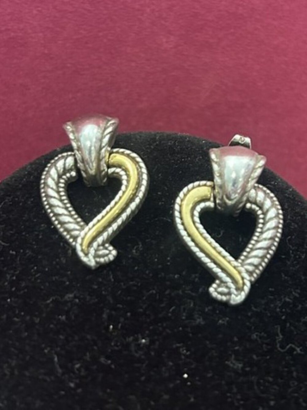 BRIGHTON “Callie” Two Tone HEART Doorknocker EARRINGS